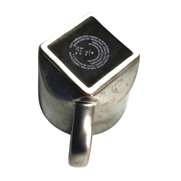 Starbucks Reserve Roastery 2017 Seattle Coffee Mug 8 Oz Metallic Square Base Di - Picture 4 of 7